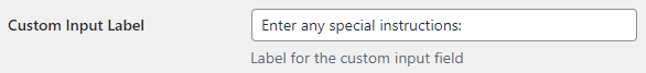 custom input field label customization in the wp paypal custom input extension