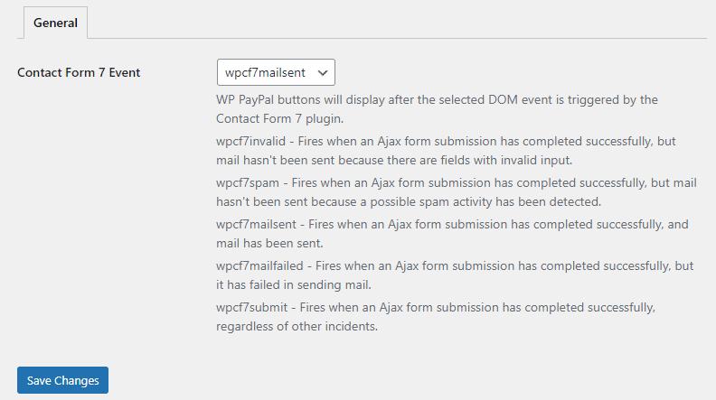 wp paypal contact form 7 integration settings