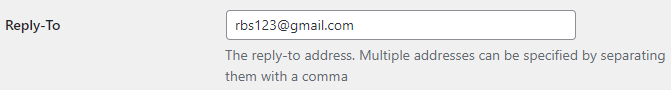 reply-to address configured in the gmail smtp wordpress plugin